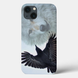 Coques Pour iPhone Black Raven & White Wolf Imaginaire sauvage
