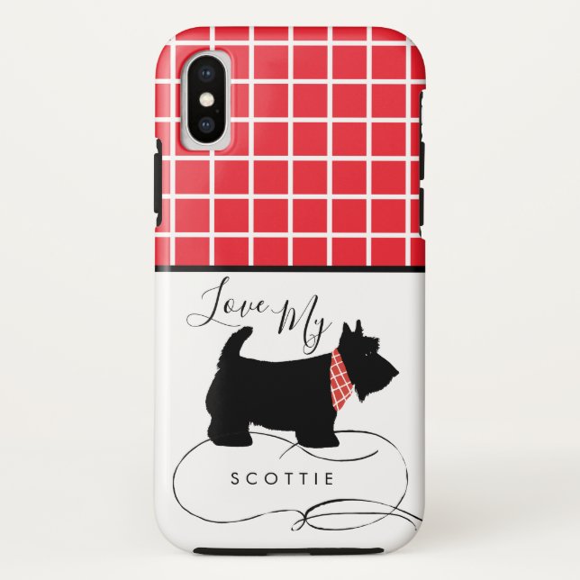 Coques Case-Mate iPhone Black Scottish Terrier Dog Love My Scottie (Dos)