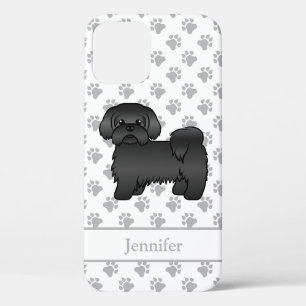 Case-Mate iPhone Case Black Shih Tzu Cute Cartoon Chien & Nom
