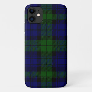 Case-Mate iPhone Case Black Watch Tartan bleu vert Plaid