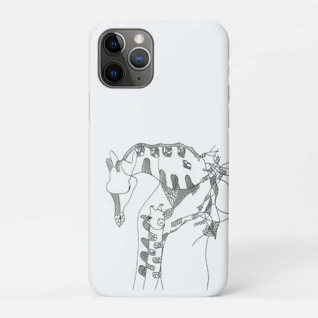 Coques Case-Mate iPhone Black & white abstract stick  tapestries wood wall (Dos)