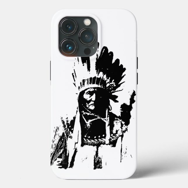 Coques Case-Mate iPhone Black & White Geronimo (Verso)