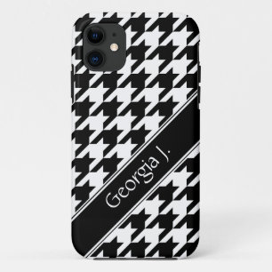 Etui iPhone Case-Mate Black & White Houndstooth personnalisé iPhone 5 Co