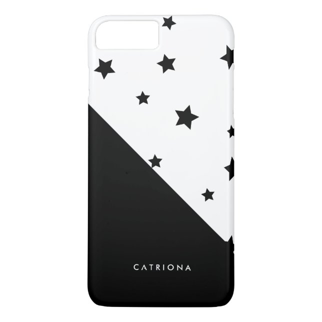 Coques Case-Mate iPhone Black & White Stars Patten Abtract Personnalisé (Dos)