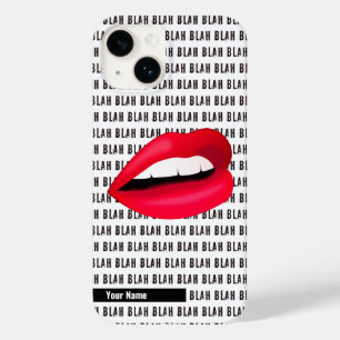 Coque Pour iPhone 14 "Blah Blah Blah" Bouches chaudes Pop-Art