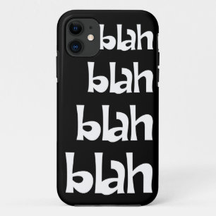 Coque iPhone 11 Blah noir et blanc - cas fade de l'iPhone 5s