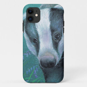 Coque Case-Mate Pour iPhone Blaireau de beaux-arts dans le cas en bois de