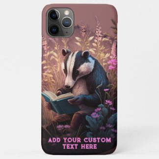 Case-Mate iPhone Case Blaireau Lire Livre Wildflower Cottagecore Personn