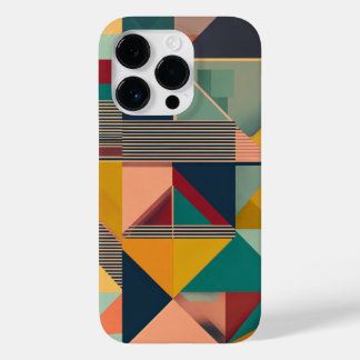 Coque Pour iPhone 14 Pro blanc brun et bleu noir