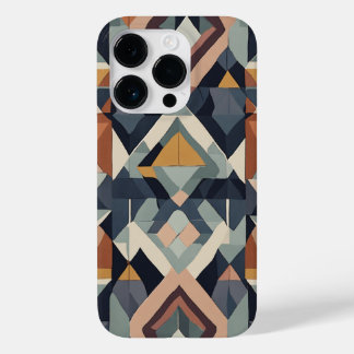 Coque Pour iPhone 14 Pro blanc brun et bleu noir