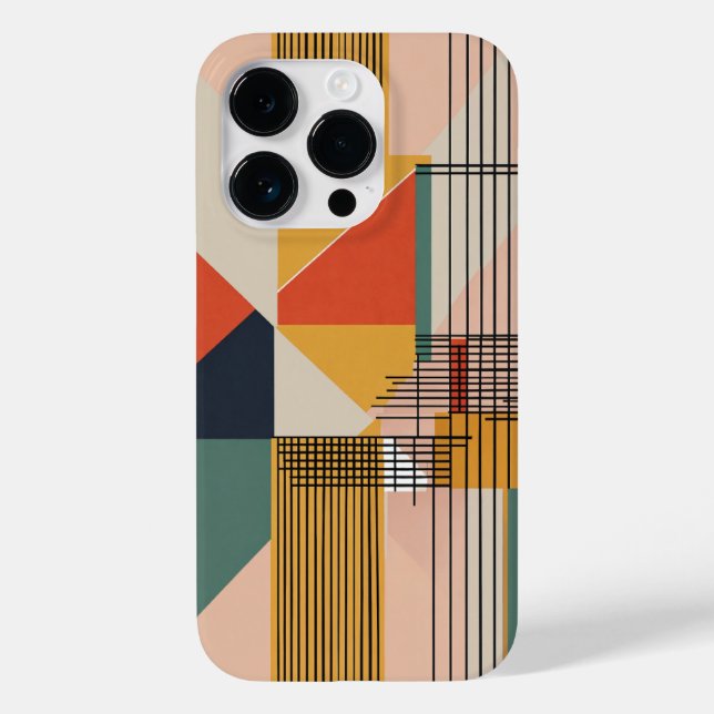 Coques Case-Mate iPhone blanc brun et bleu noir petites lignes (Verso)