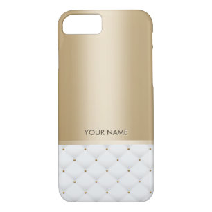 Etui iPhone Case-Mate Blanc de luxe nommé fait sur commande d'or moderne