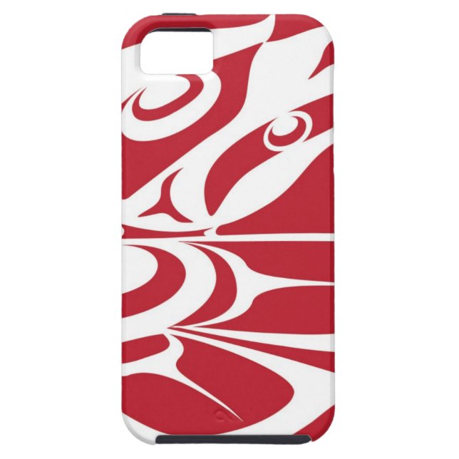 Coques Case-Mate iPhone Blanc d'Eagle d'esprit sur Red.jpg (Dos)