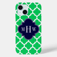 Blanc Emeraude Marocain #5 Navy 3 Monogramme Initi