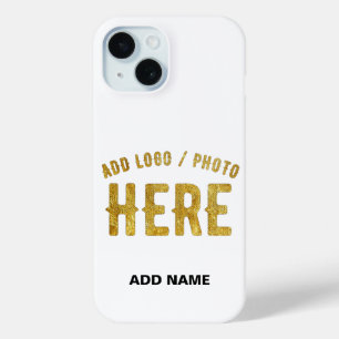 COQUE POUR iPhone 15 BLANC PERSONNALISABLE MODERNE DE MARQUE VÉRIFIÉ ST