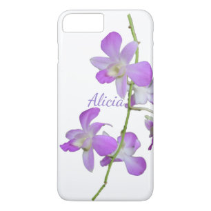 Coques Pour iPhone Blanc pourpre d'orchidée tropicale