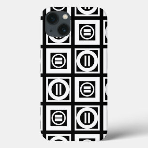 Etui iPhone Case-Mate Blanc sur le motif géométrique noir de signe