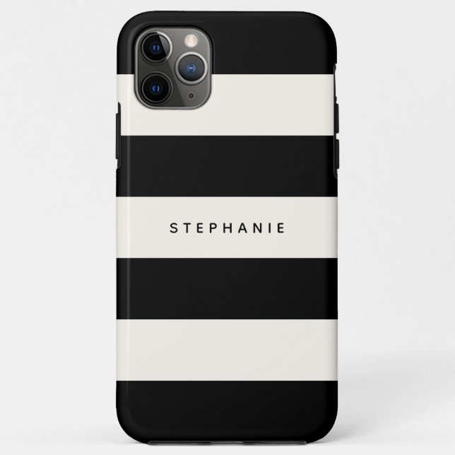 Coques Case-Mate iPhone Blancs noirs et lunettes avec nom (Dos)