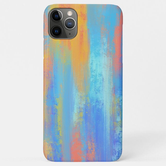 Coques Case-Mate iPhone Bleu Abstrait et orange (Dos)