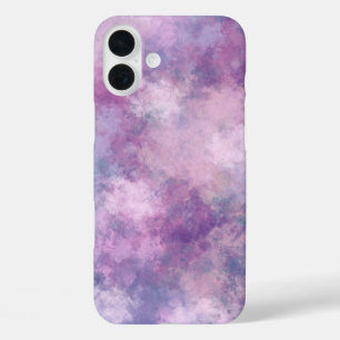 Coques iPhone 16 Plus Bleu Abstrait, Lilac, Peinture Acrylique Rose