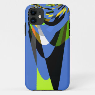 Coques Pour iPhone Bleu Africain Tribal Motif Motif Art Imprimer