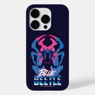 Coque Pour iPhone 14 Pro Bleu Beetle Rétrowave contre graphique