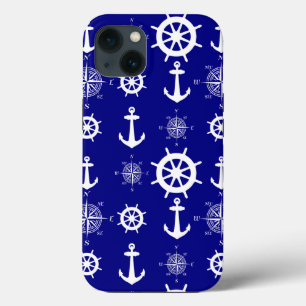 Case-Mate iPhone Case Bleu Blanc Nautique Bateau Côtier