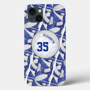 Case-Mate iPhone Case bleu blanc son équipe de volley couleurs personnal