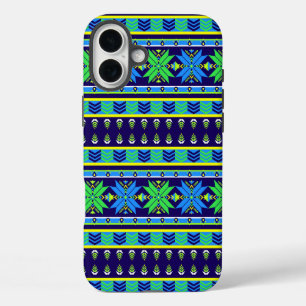 Coques iPhone 16 Plus Bleu Bleu Aztec