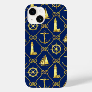 Coque Pour iPhone 14 Bleu bleu marine classique