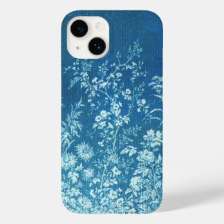 Coque Pour iPhone 14 Bleu Botanique Vintage Floral Imprimer Personnalis