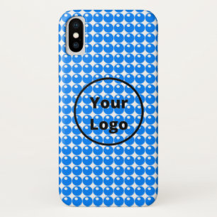 Case-Mate iPhone Case Bleu cercle motif sur blanc