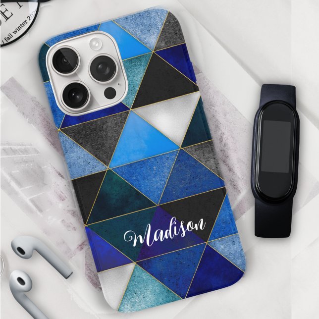Coques Case-Mate iPhone Bleu chic gris turquoise (Créateur téléchargé)