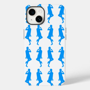 Coque Pour iPhone 14 Bleu clair Gras mod GoGo filles