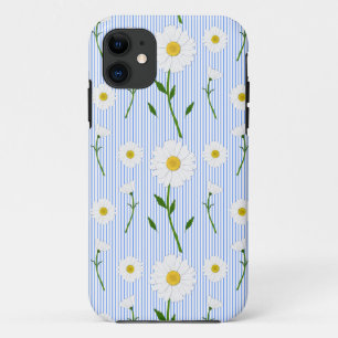 Case-Mate iPhone Case Bleu clair Motif de marguerite d'été