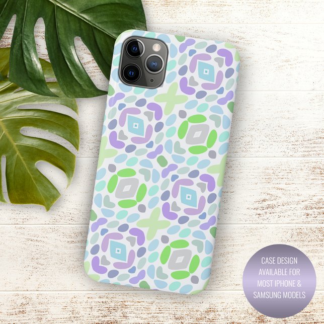 Coques Case-Mate iPhone Bleu clair rose pourpre Lime Vert Art Africain (Créateur téléchargé)