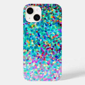 Coque Pour iPhone 14 Bleu coloré Multicolore Abstrait Art Motif