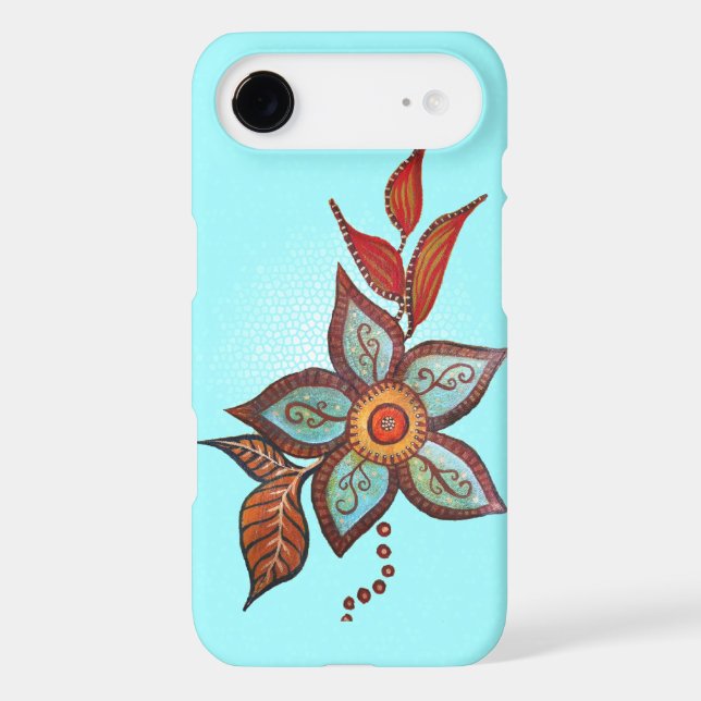 Coques Case-Mate iPhone Bleu de Boho (Verso)