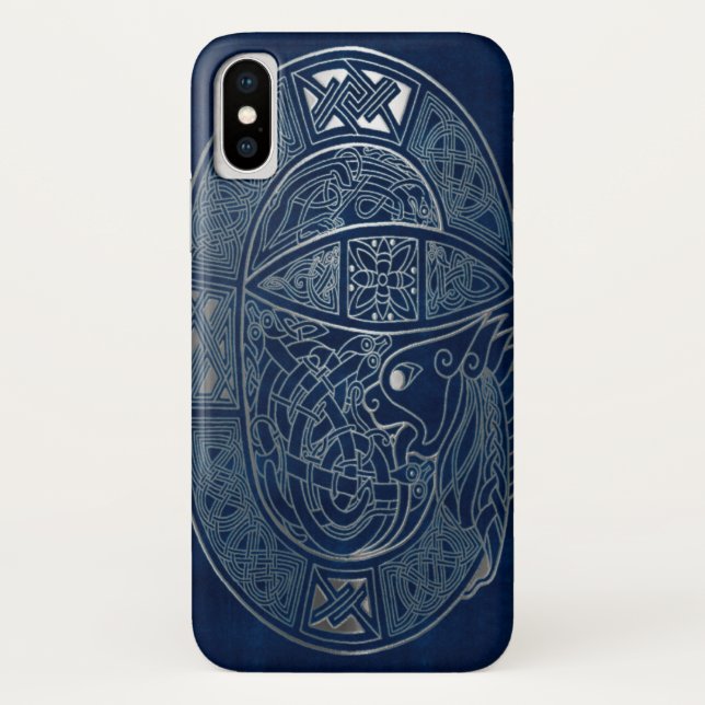 Coques Case-Mate iPhone Bleu de dragon celtique (Dos)