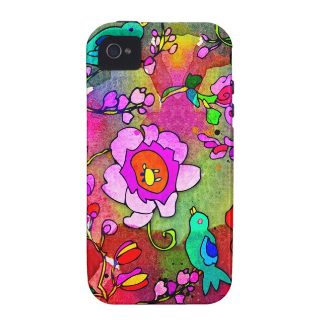 Coques Case-Mate iPhone Bleu de "gazouillement" (Dos)