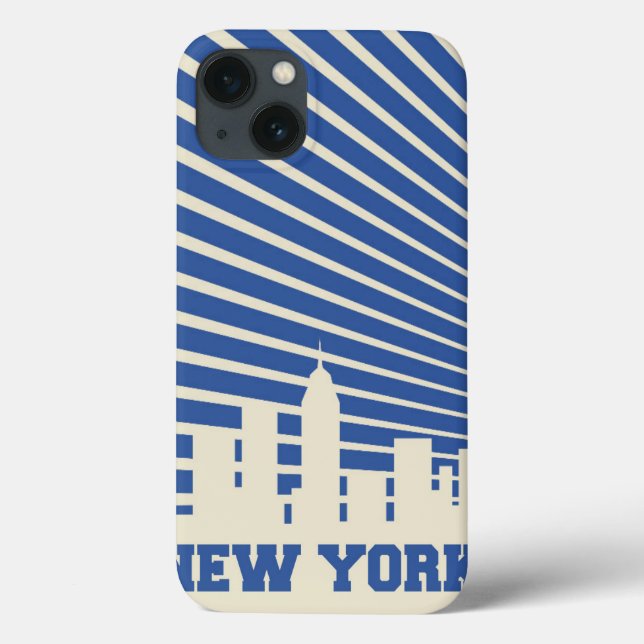 Coques Case-Mate iPhone Bleu de New York City (Verso)