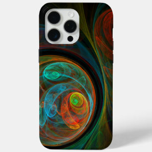 Coque iPhone 15 Pro Max Bleu de renaissance Art Abstrait