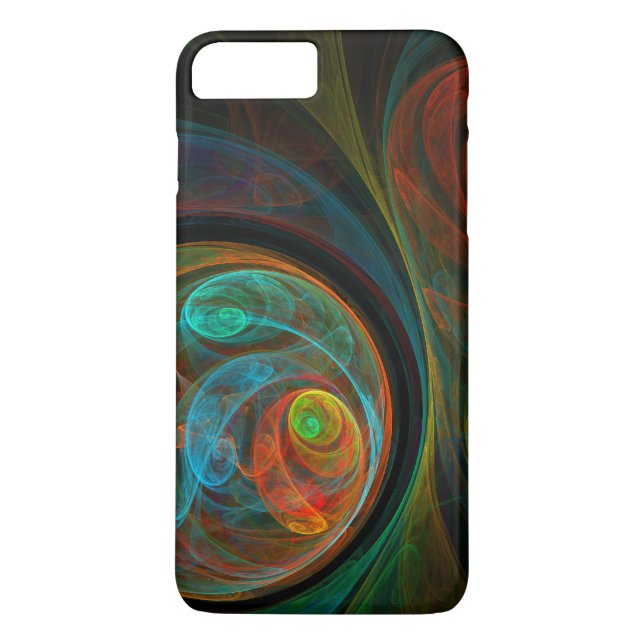 Coques Case-Mate iPhone Bleu de renaissance Art Abstrait (Dos)