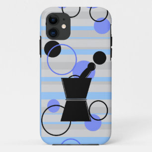 Coques Pour iPhone Bleu de style de coques iphone de pharmacien rétr