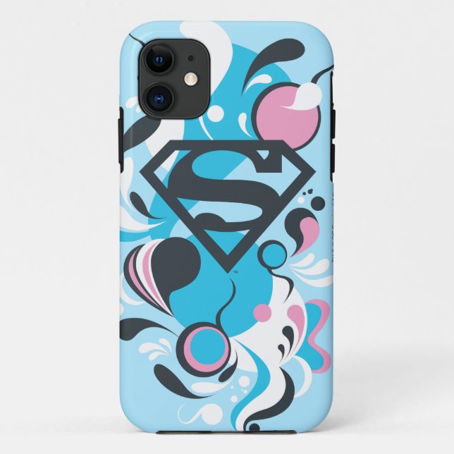 Coques Case-Mate iPhone Bleu d'éclaboussure de couleur (Dos)