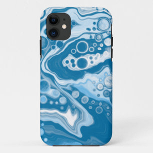 Case-Mate iPhone Case Bleu Digital Fluid Art Marbre Pour Peinture Cellul