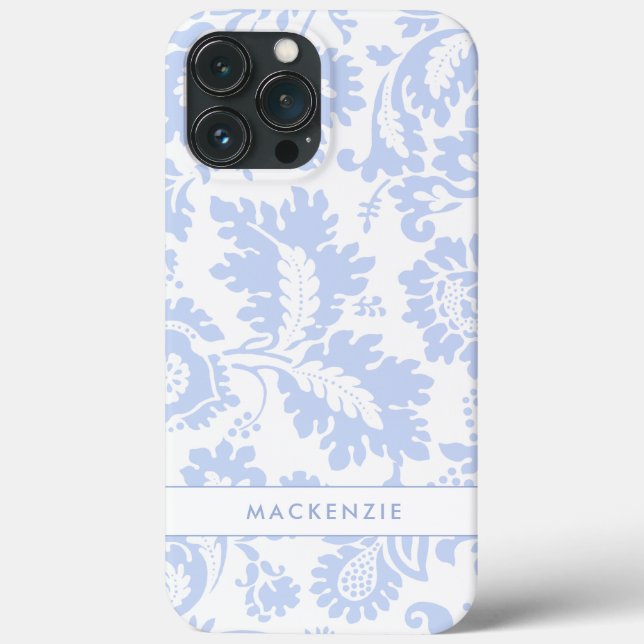 Coques Case-Mate iPhone Bleu élégant Floral Botanique (Verso)