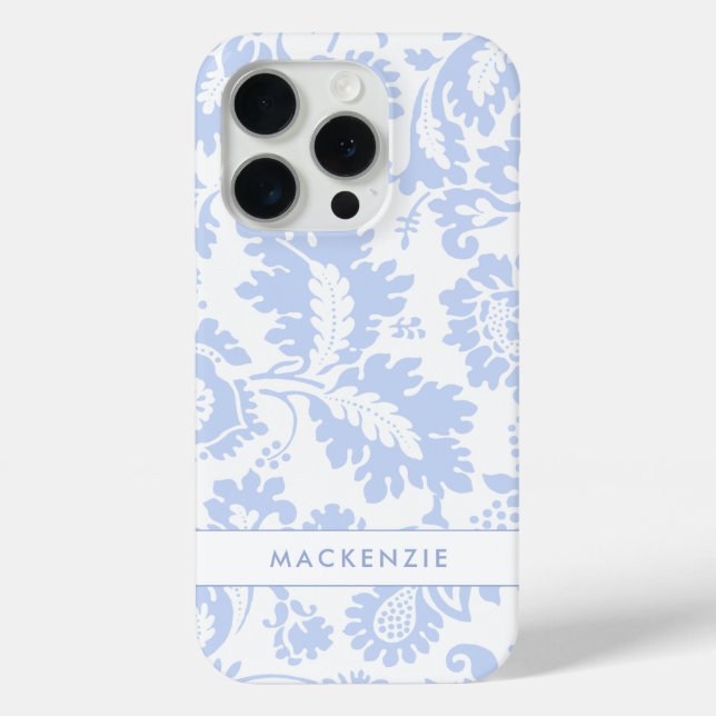 Coques Case-Mate iPhone Bleu élégant Floral Botanique (Verso)