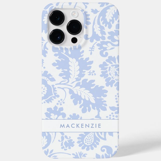 Coques Case-Mate iPhone Bleu élégant Floral Botanique (Verso)