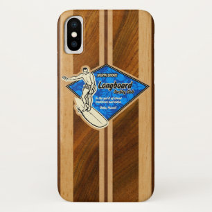 Case-Mate iPhone Case Bleu en bois de Koa de Faux hawaïen de planche de
